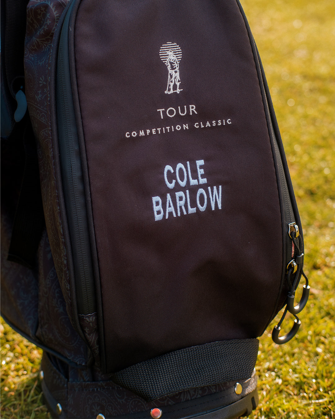 Pacific Sunday Competition Classic Black Golf Bag. 100% waterproof and premium quality golf bag with custom name embroidery.