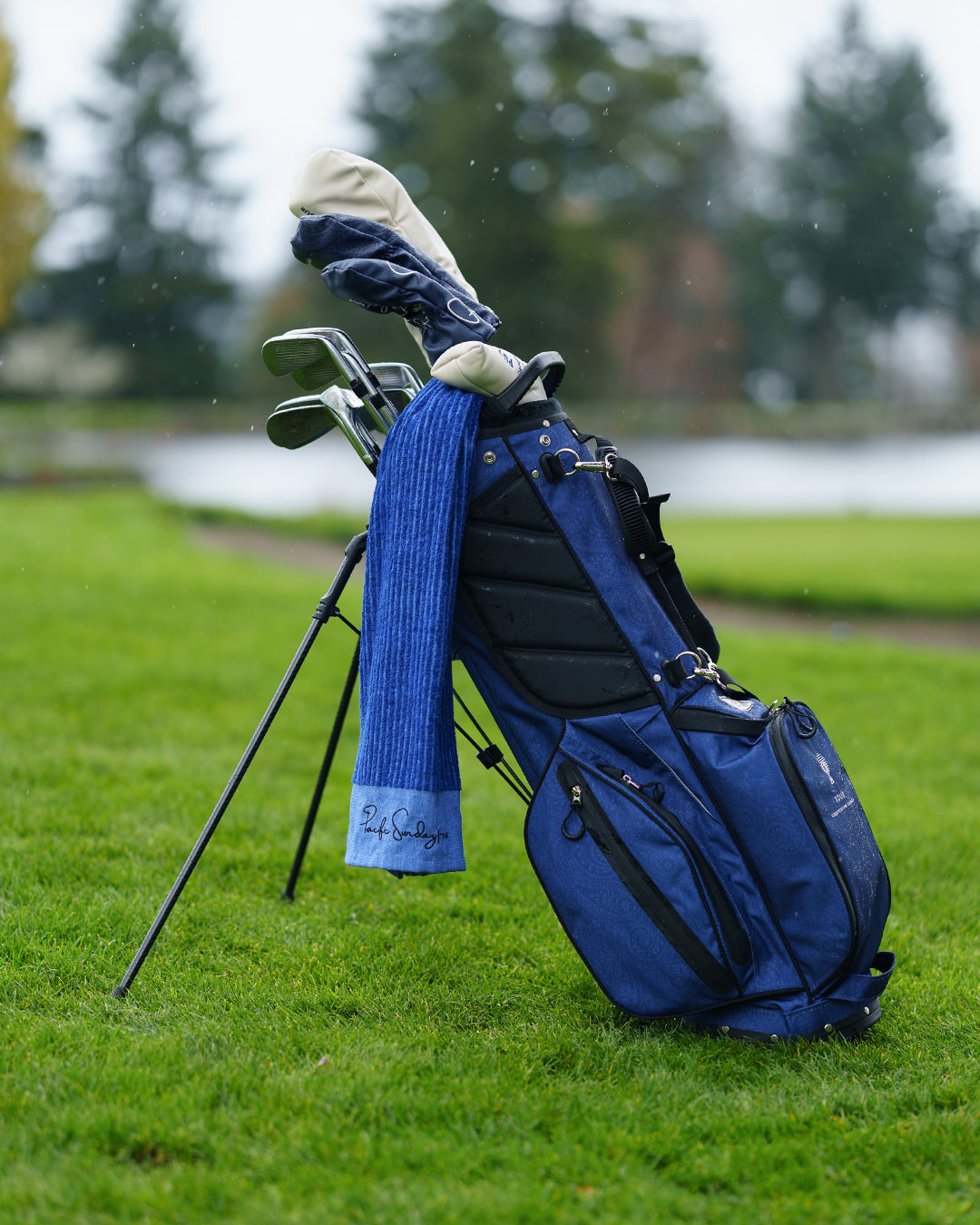 Pacific Sunday Tour Competition Classic Navy Waterproof Golf Bag