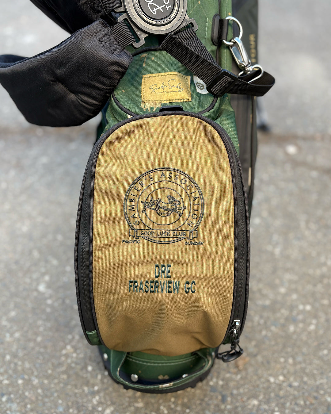 Pacific Sunday Gambler Golf Bag. 100% waterproof and premium quality golf bag with custom name embroidery.