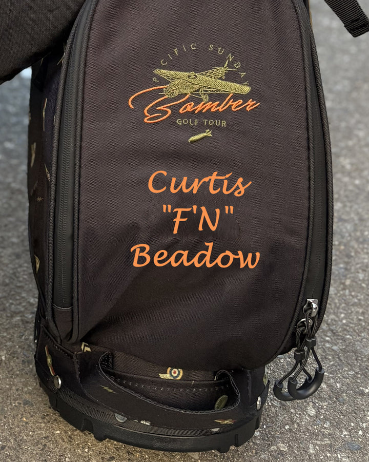 Pacific Sunday Bomber Golf Bag. 100% waterproof and premium quality golf bag with custom name embroidery.