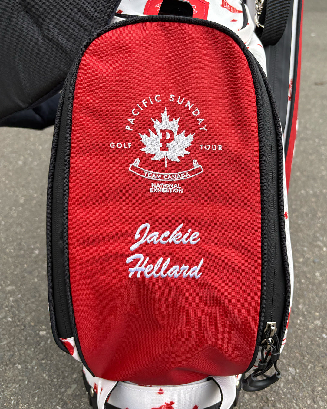 Pacific Sunday Team Canada Golf Bag. 100% waterproof and premium quality golf bag with custom name embroidery.