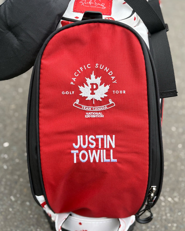 Pacific Sunday Team Canada Golf Bag. 100% waterproof and premium quality golf bag with custom name embroidery.