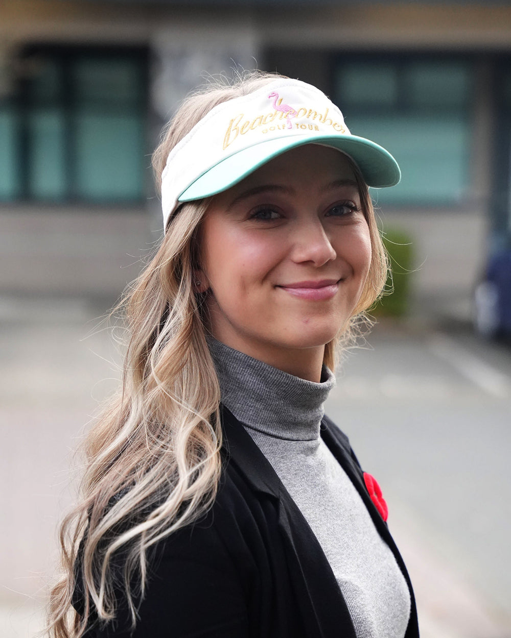 Pacific Sunday Tour Beachcomber Teal & Pink Golf Visor