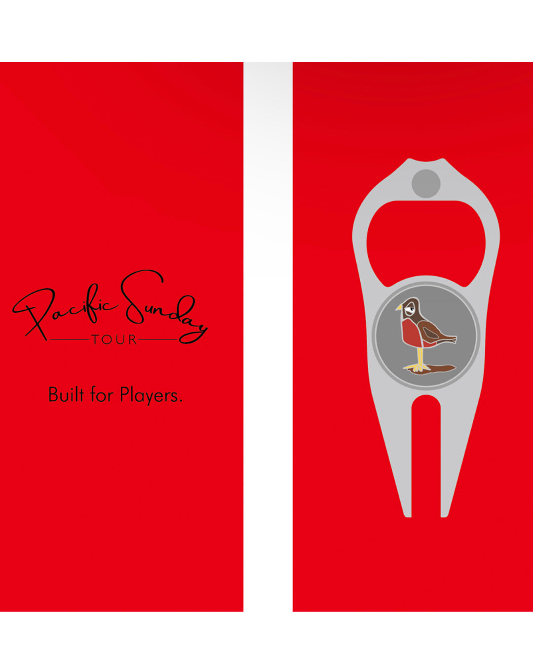 Pacific Sunday Golf Birdie Golf Divot Tool