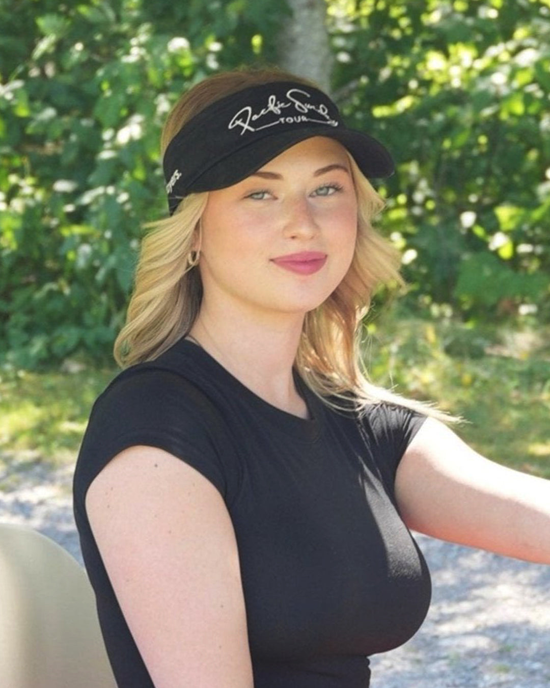 Pacific Sunday Tour Black Golf Visor