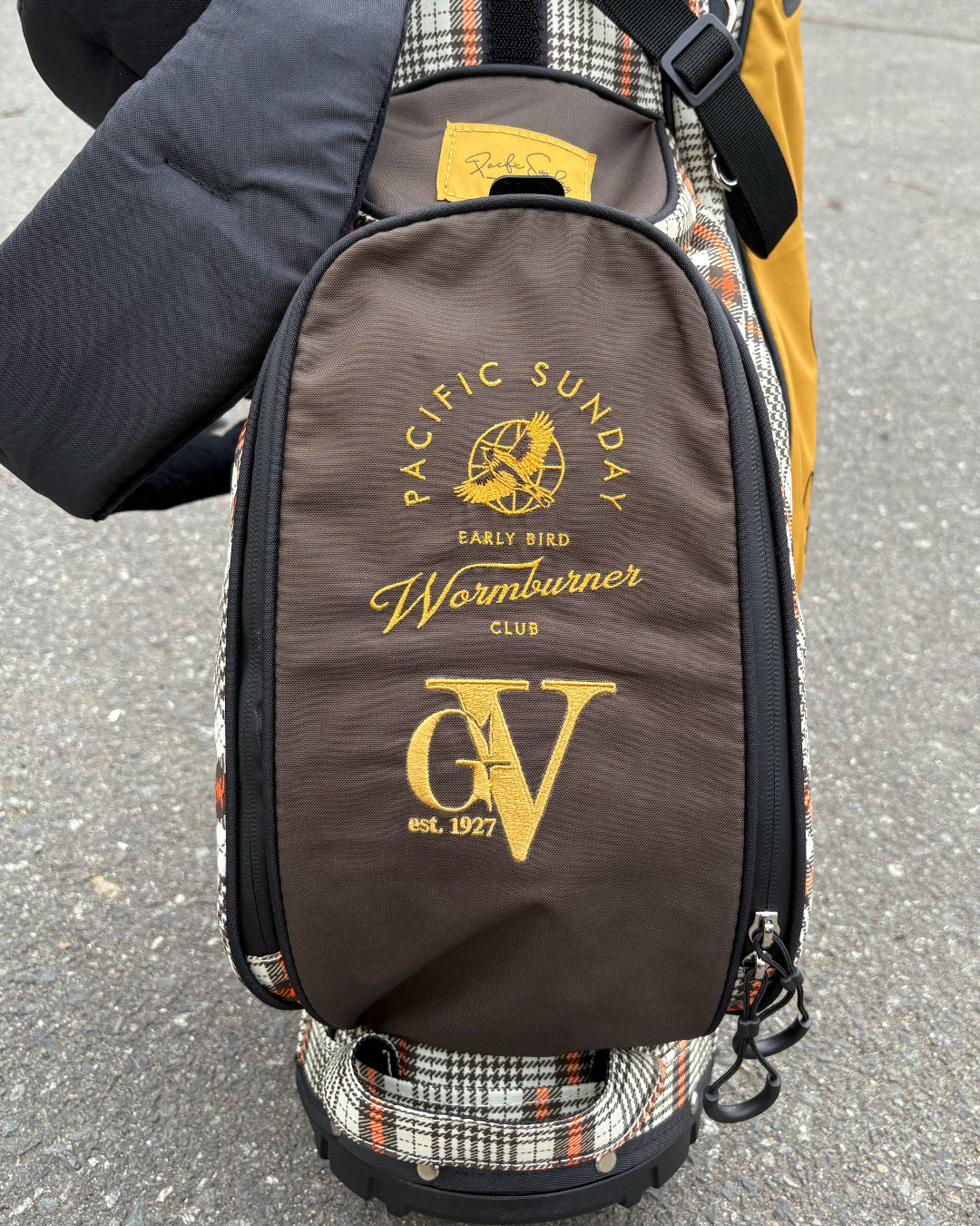 Pacific Sunday Wormburner Golf Bag. 100% waterproof and premium quality golf bag with custom name embroidery.