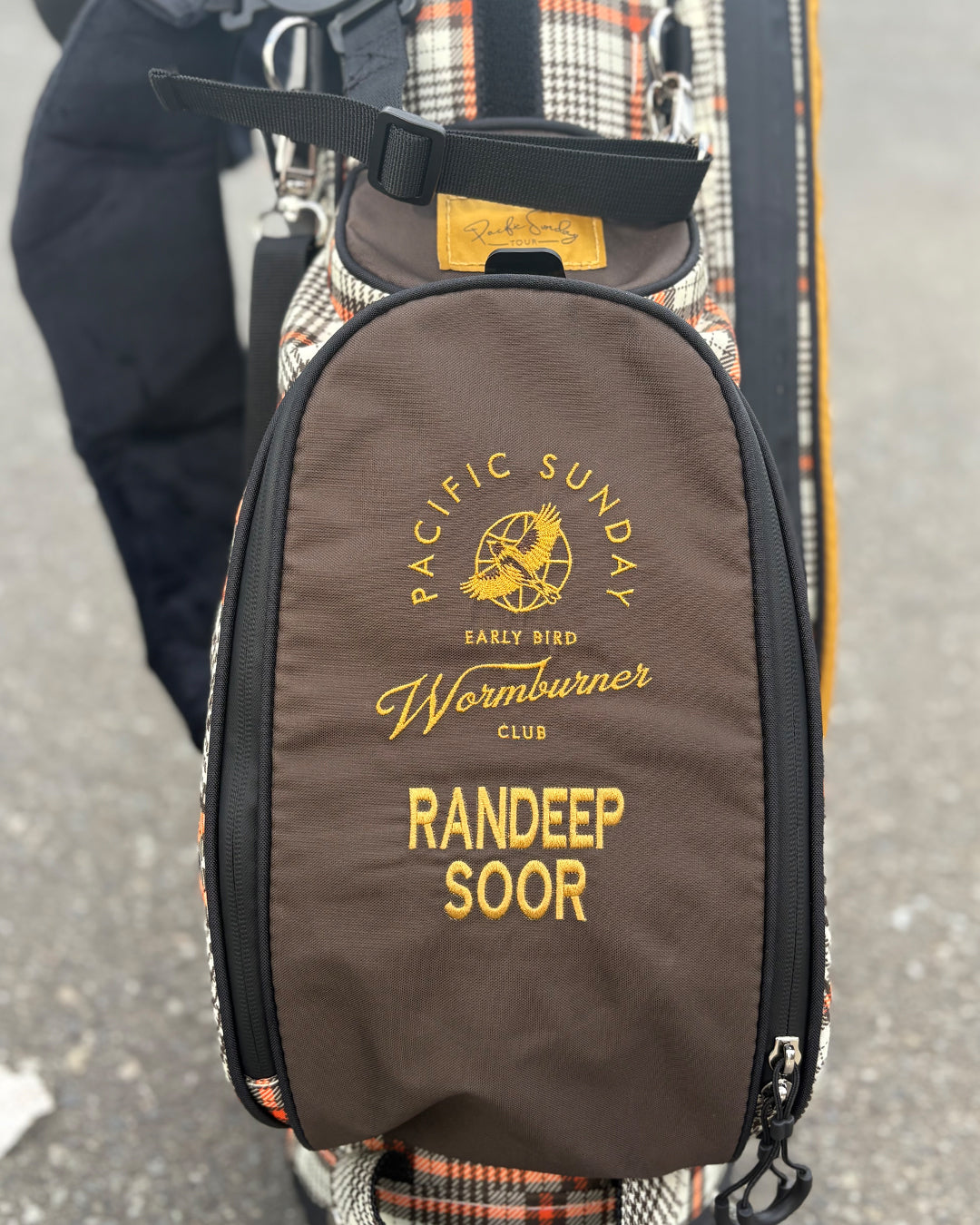 Pacific Sunday Wormburner Golf Bag. 100% waterproof and premium quality golf bag with custom name embroidery.