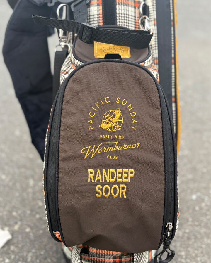 Pacific Sunday Wormburner Golf Bag. 100% waterproof and premium quality golf bag with custom name embroidery.
